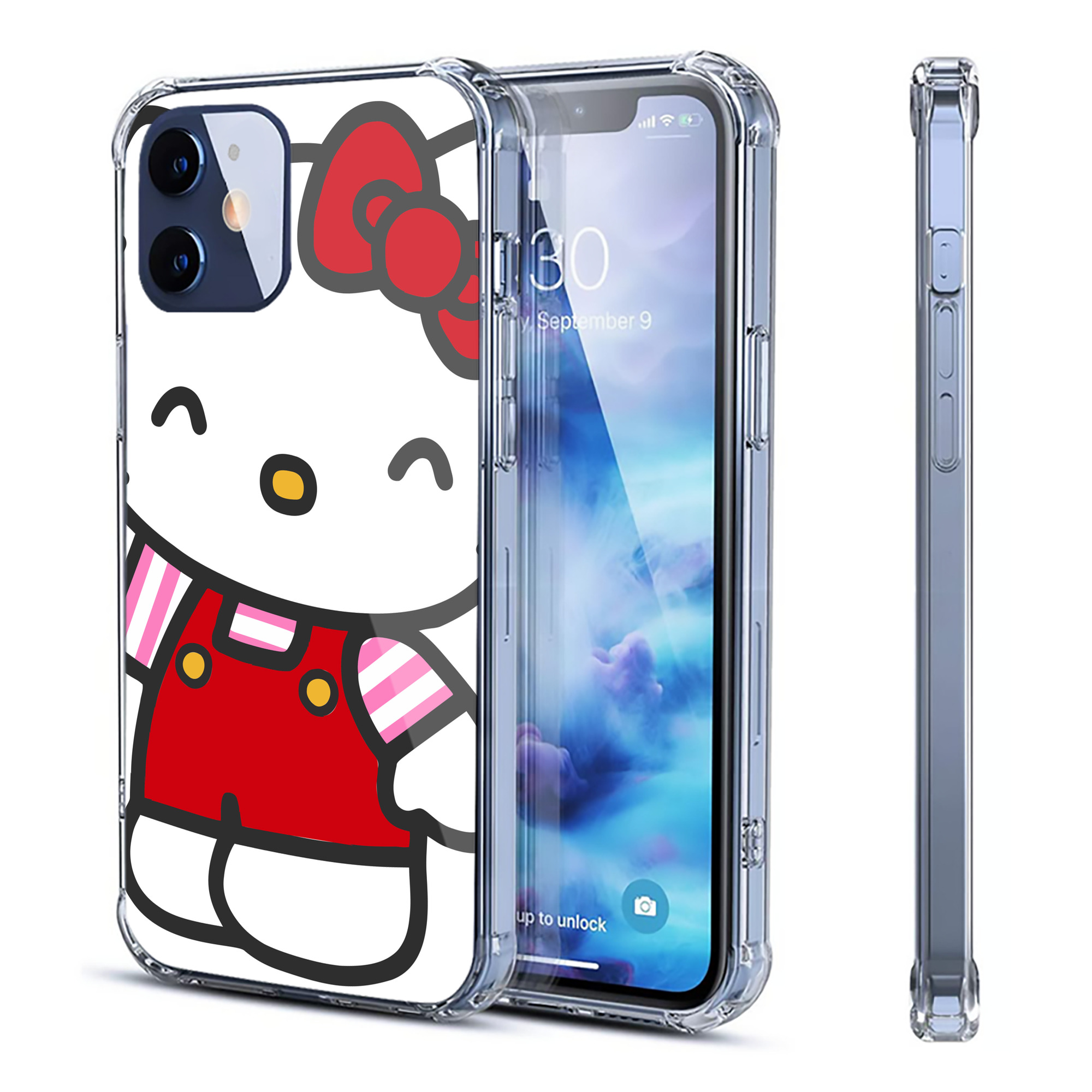 （画像用） Hello Kitty ハローキティ 【iPhone 12シリーズ対応】透明スマホケース（クリアソフトケース）